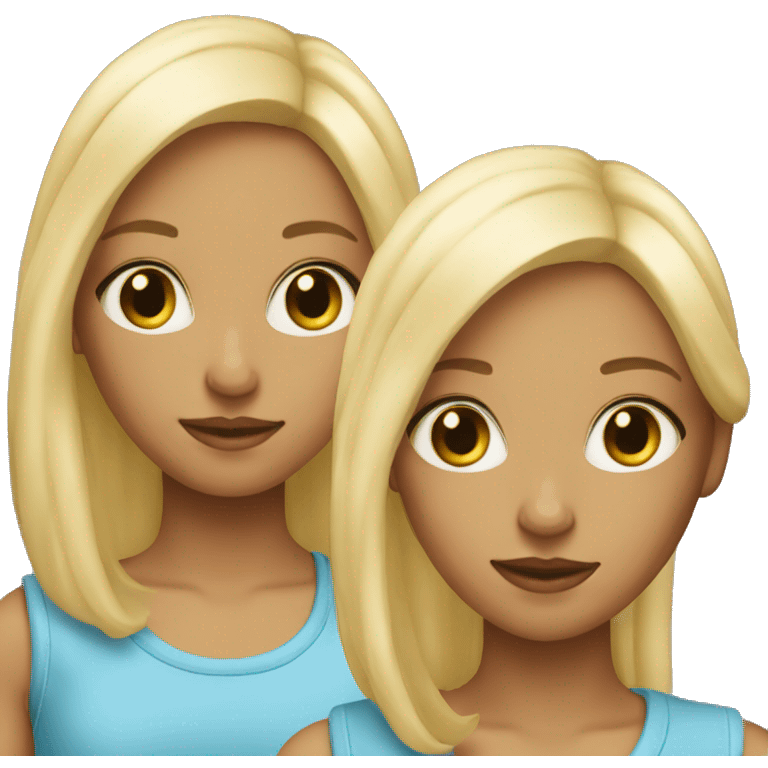 Two blonde twins  emoji