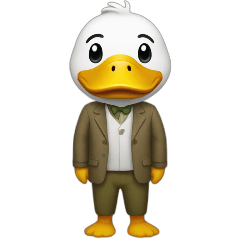 man wearing duck suit emoji