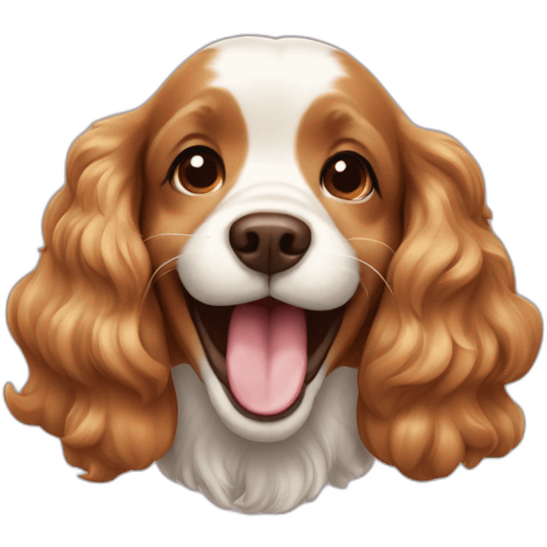 American cocker color caramel laughing emoji