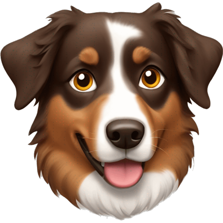 Brown Australian shepherd emoji