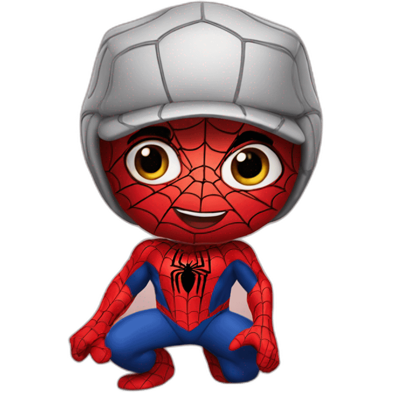 cute pixar style spiderman emoji