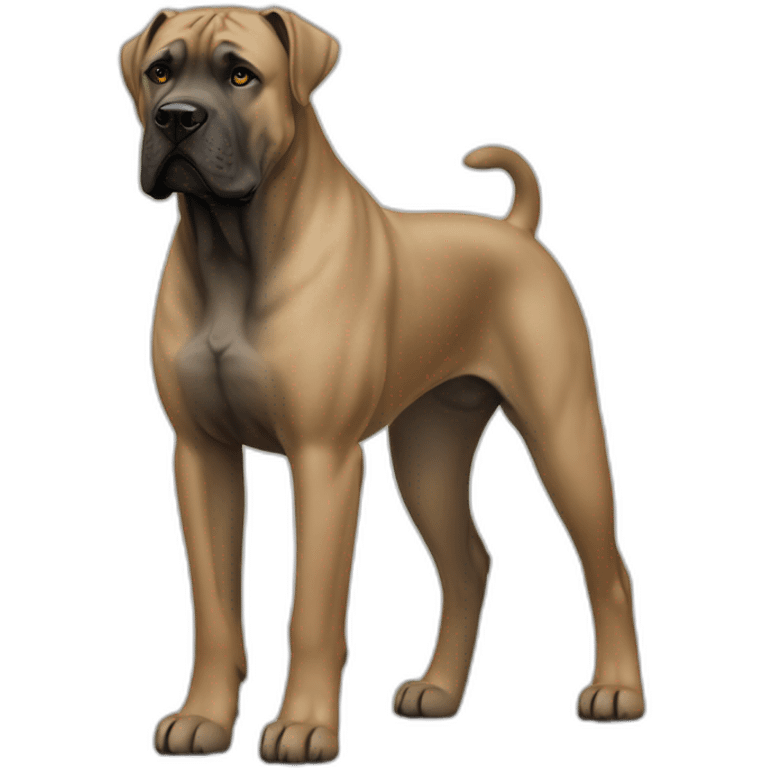 dog Cane Corso color fawn full body emoji