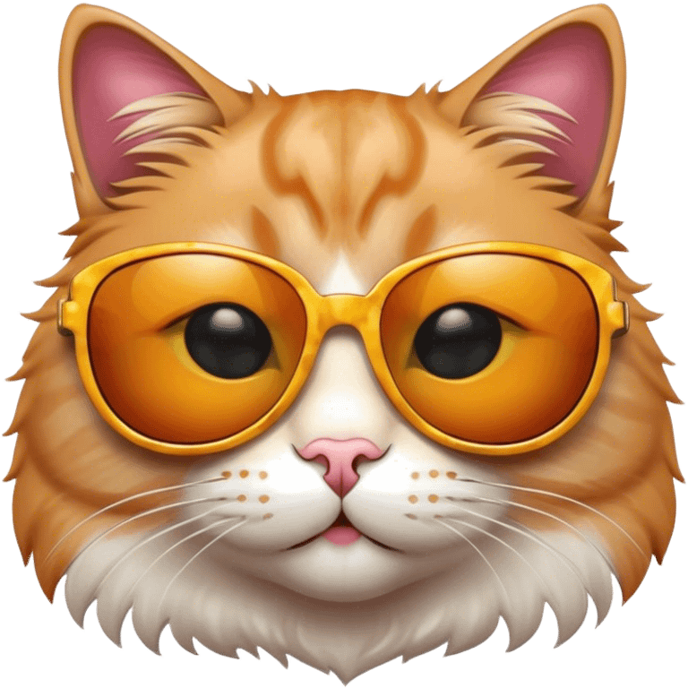 portrait of Cat with sunglasses emoji