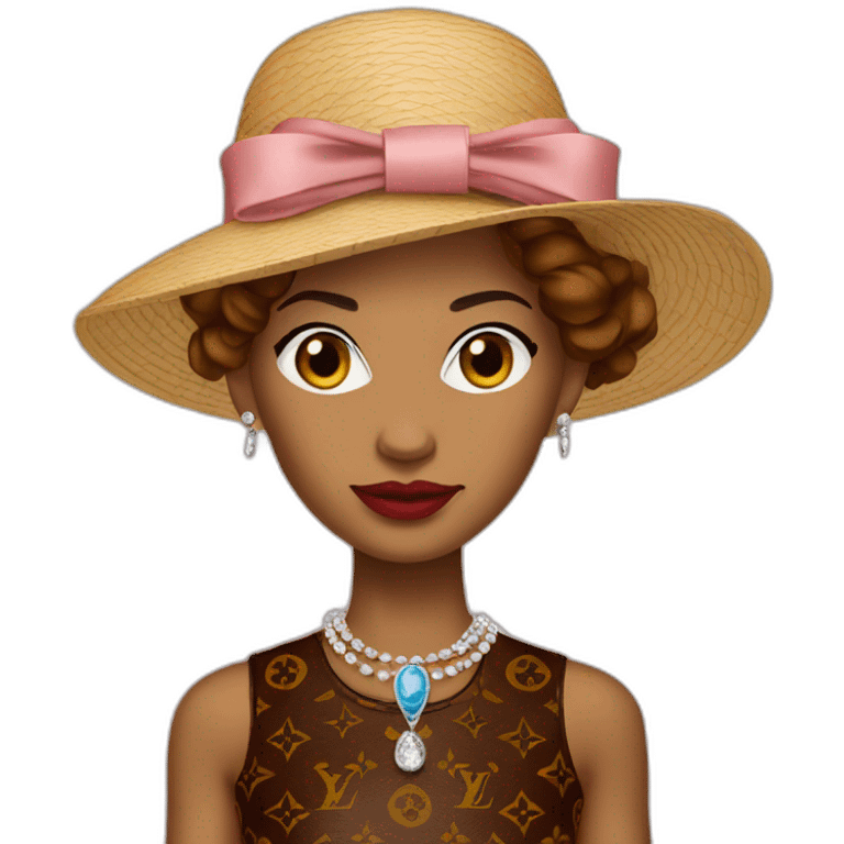 louis vuitton fancy woman emoji