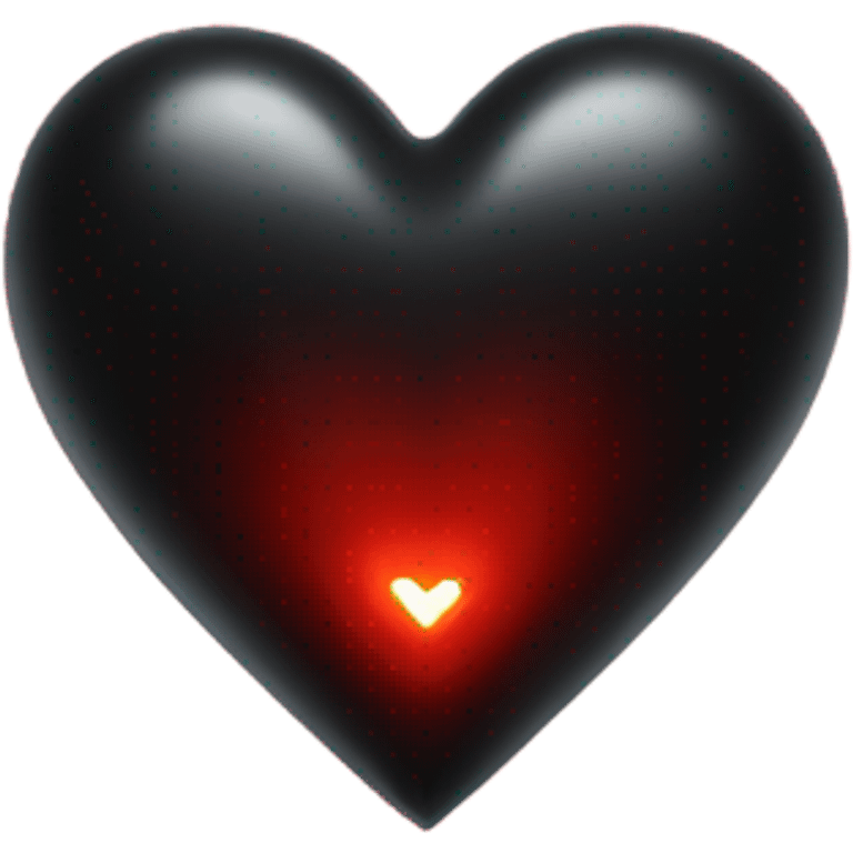 Black heart red glow  emoji