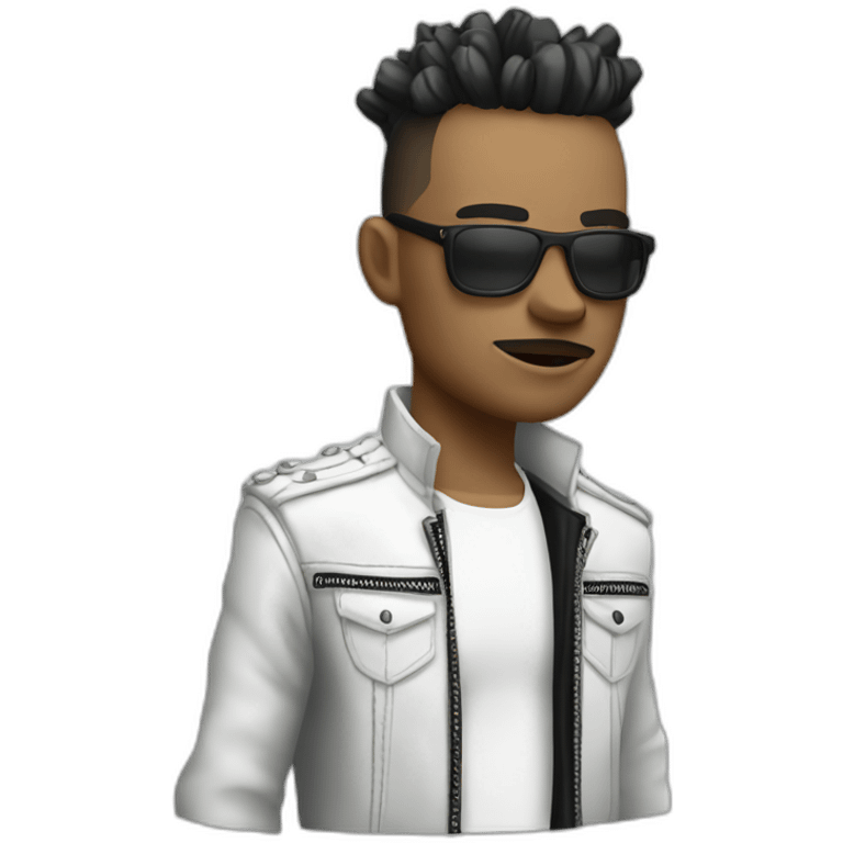 Punk male, with white leather jacket emoji