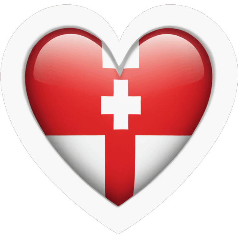 heart as switzerland flag simple emoji