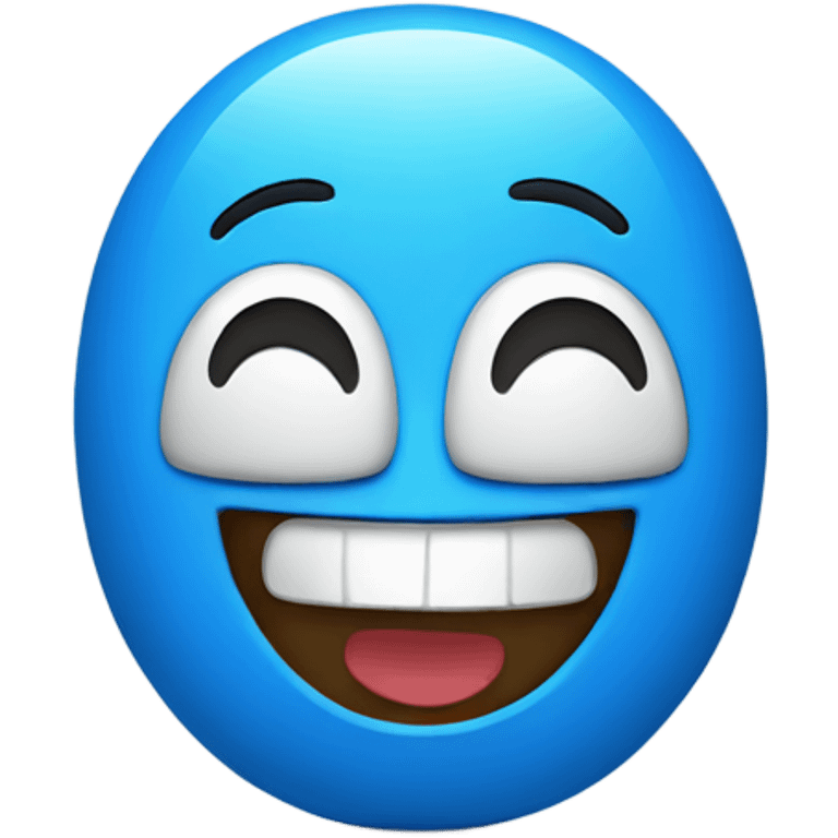 BLUE smartphone laughing emoji