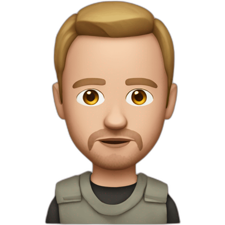 Jesse Pinkman with a pink skin emoji