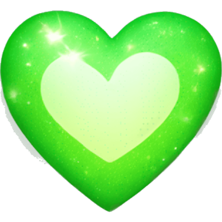 Light green heart with sparkles  emoji