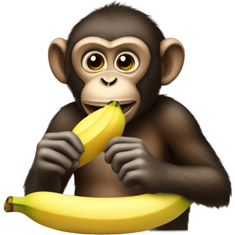 Monkey eating banana  emoji