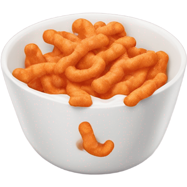 Cheetos in milk in a bowl emoji