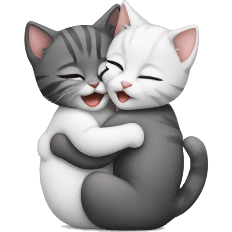 Kittens hugging  emoji