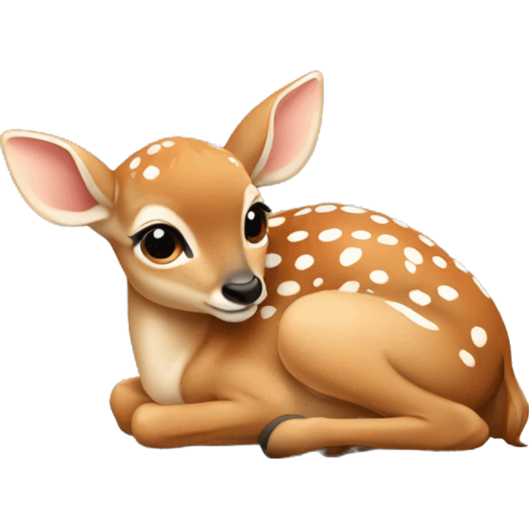 Baby fawn lying emoji