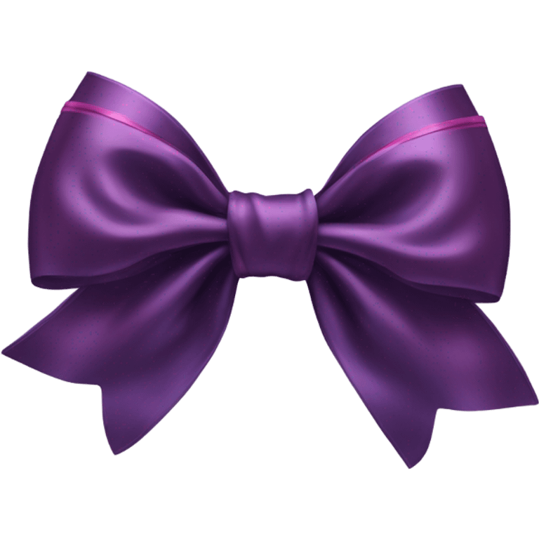 dark purple silk bow with pink delicate accents emoji