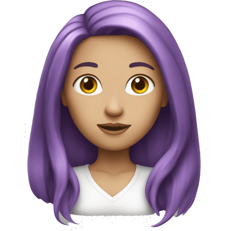 white-woman-with-purple-long-hair emoji