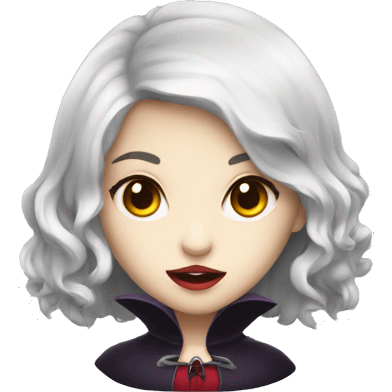 cute girl vampire head emoji