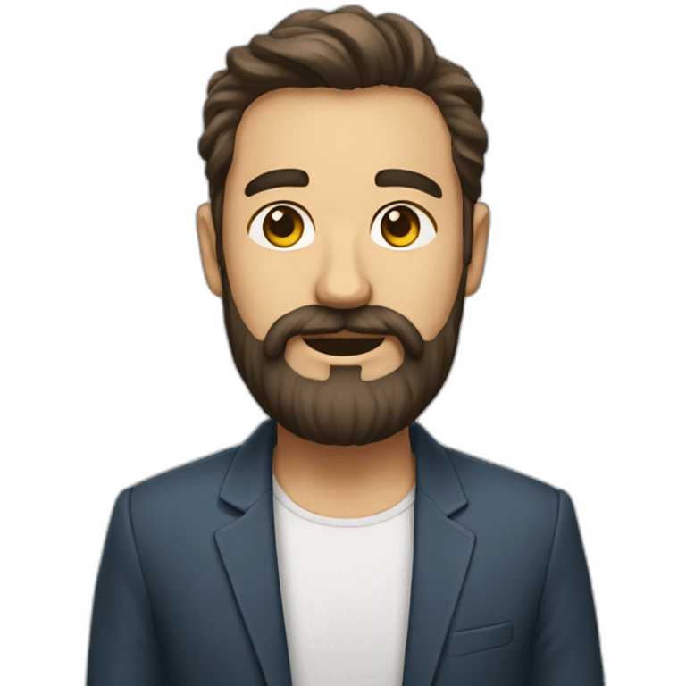 Un homme a barbe et a cheb emoji