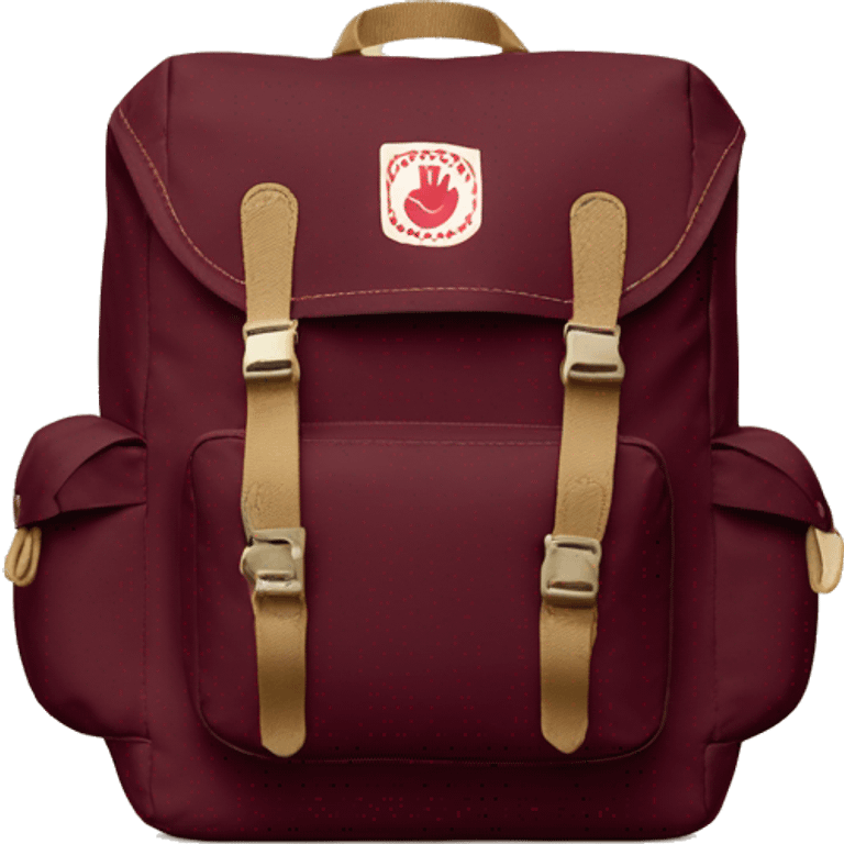 fjallraven kanken maroon bag emoji