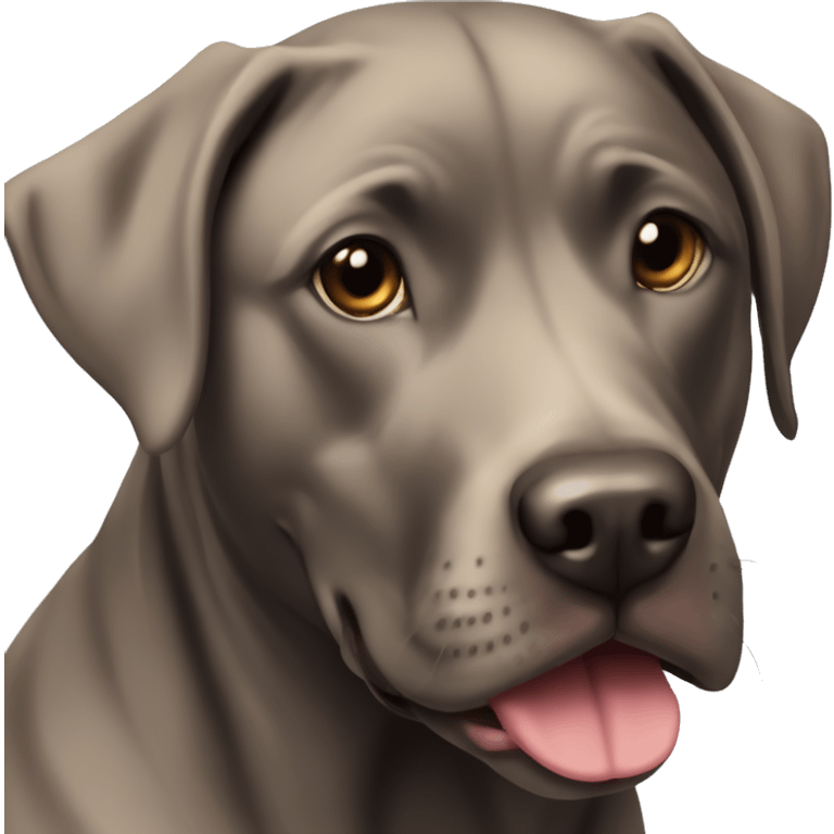 black lab weimerainer pit bull mix emoji