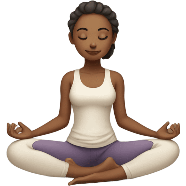 Yoga girl self care emoji