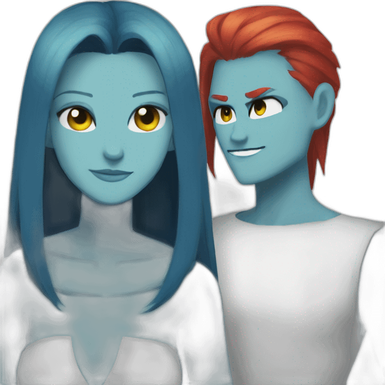 Undyne et alphyse undertale emoji