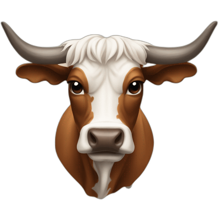 Texas Longhorn solid  brindle bull emoji