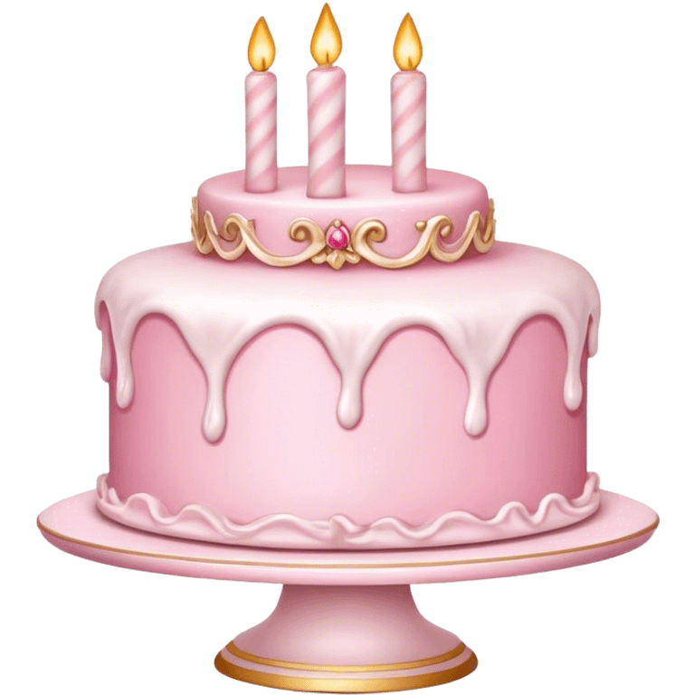 Light pink rococo cake  emoji