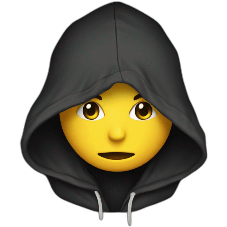 hacker hoodie black+ emoji