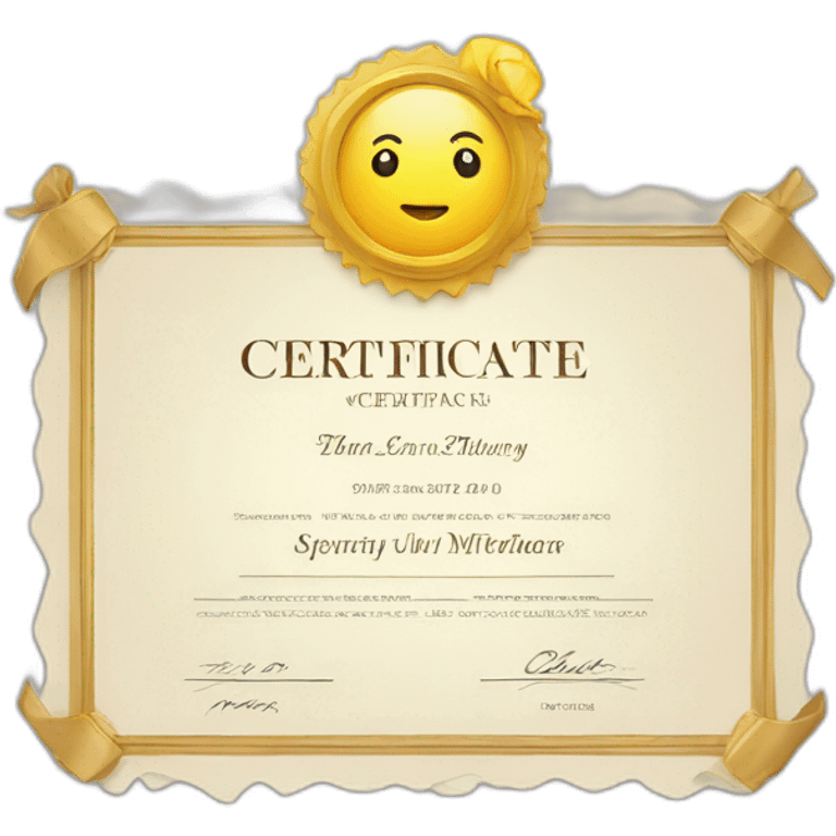 certificate emoji