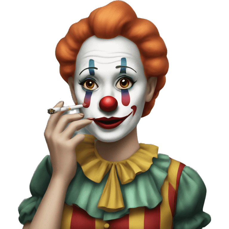 Woman clown smoking  emoji