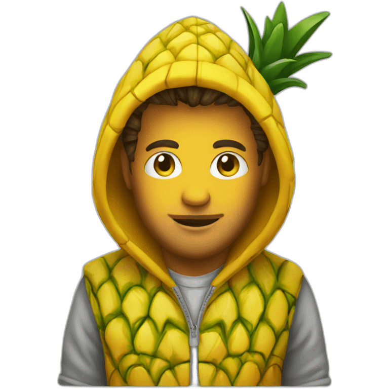 man pineapple in hoodie emoji