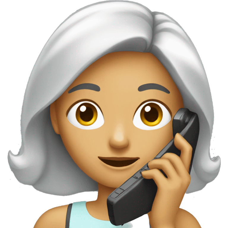 woman with phone emoji