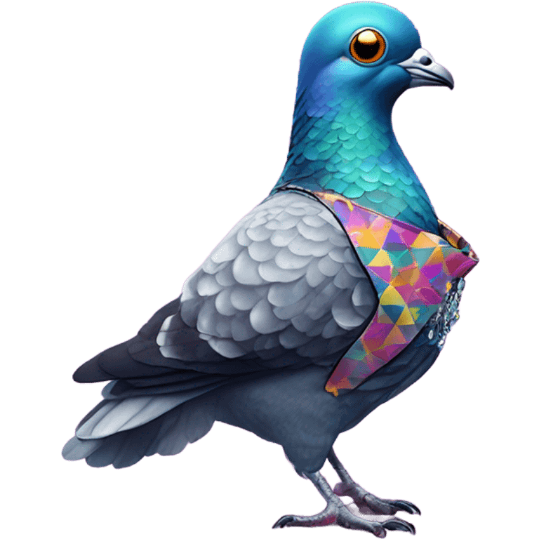 Disco pigeon  emoji