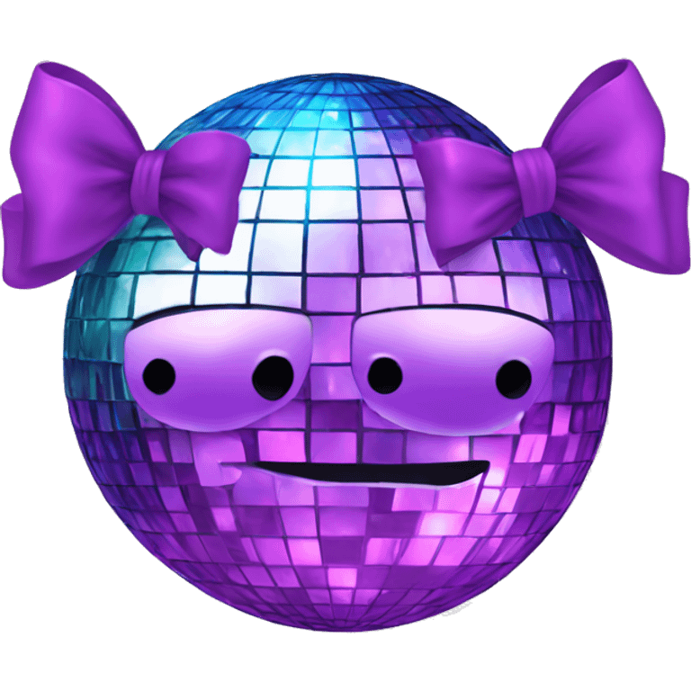 Disco ball with bows  emoji