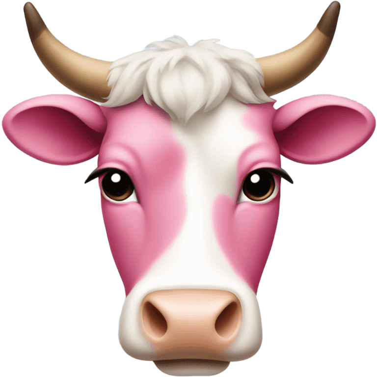 Pink cow emoji