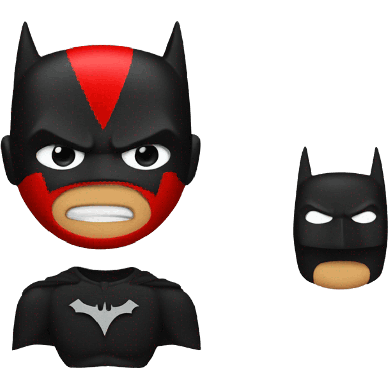 Batman black and red suit emoji