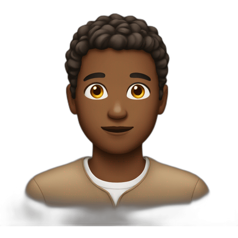 young men with brown skin emoji