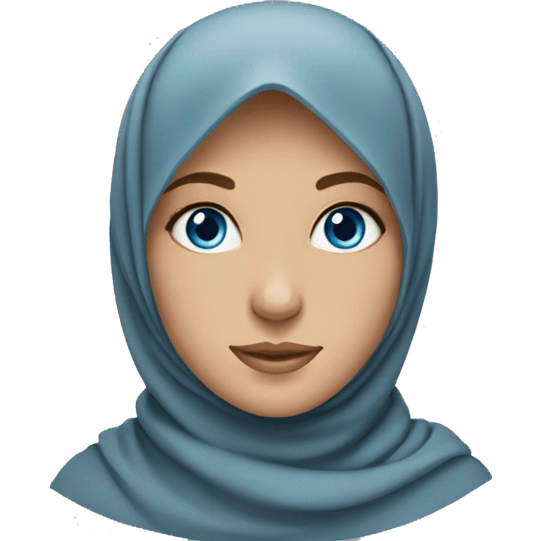 Girl with blue eyes and Hijab emoji