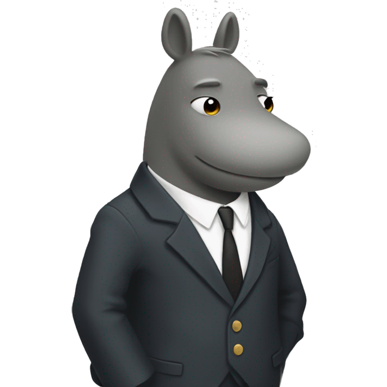 Moomin in a suit. emoji