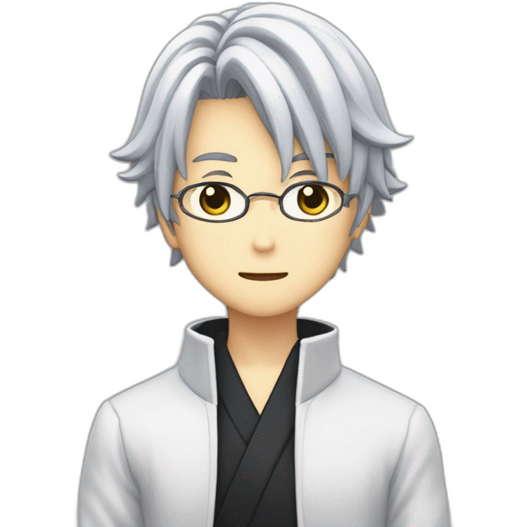 gojo satoru from jujustsu kaisen on his smartphone emoji