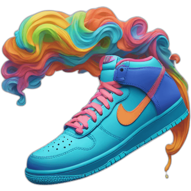 Psychedelic Nike swoosh emoji