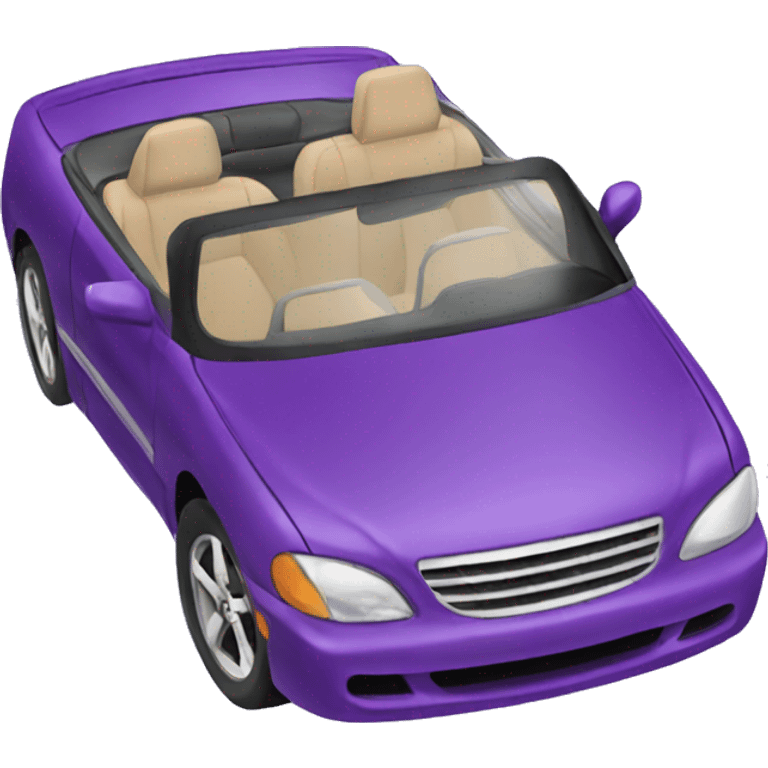 Purple sports convertible  emoji