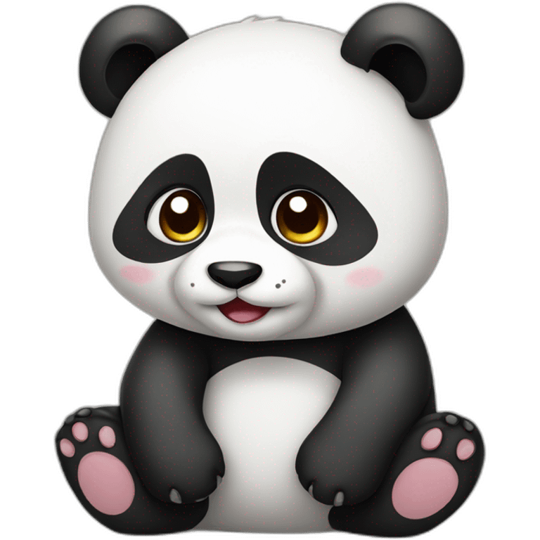 cute panda cartoon emoji