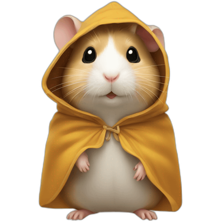 Hamster with cloak emoji