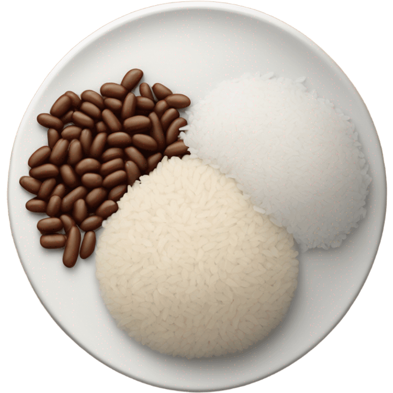 beans and rice on a plate  emoji