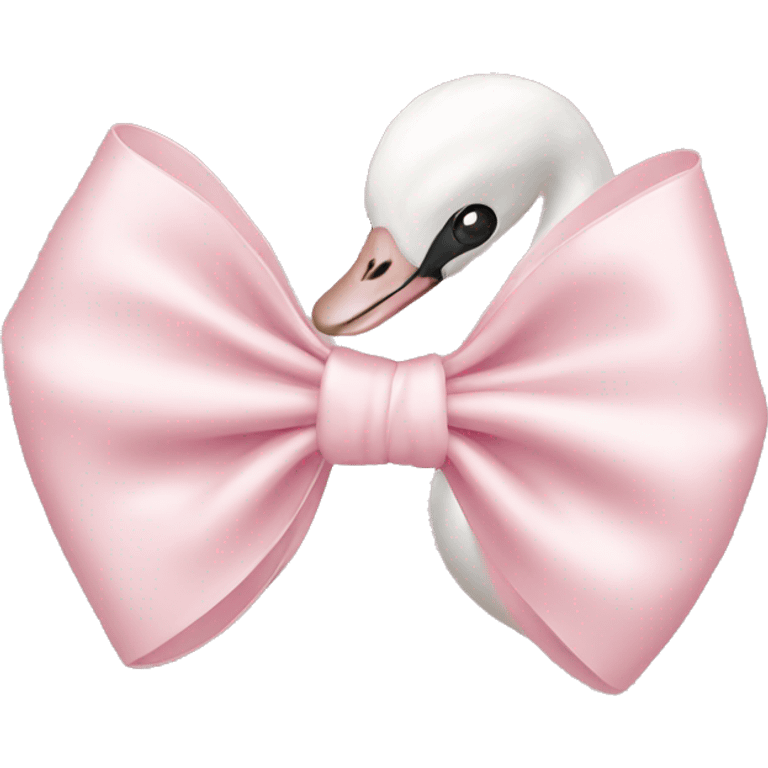 swan light pink bow emoji