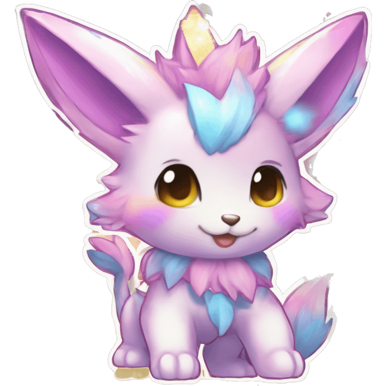 Anthro Shiny Colorful Pastel Glitter Sparkle Stars Gradient Anime Chibi Fakémon-Pokémon-Hybrid Fur Sona emoji