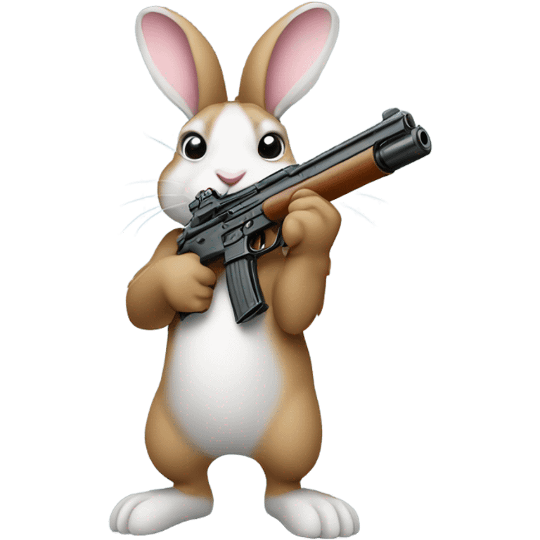 Rabbit holding a gun emoji