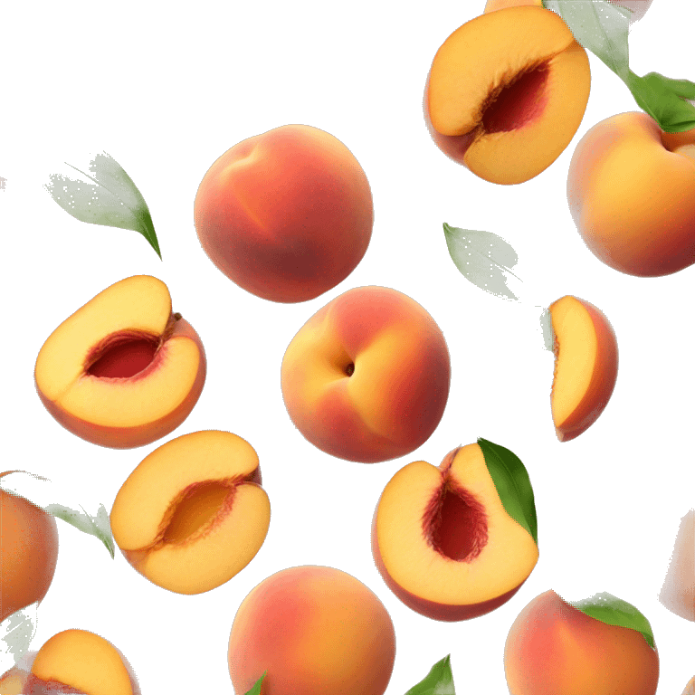 a single Peach and half emoji